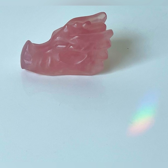 SOLD!
Rose Quartz Mini Dragon Head - Picture 2 of 13